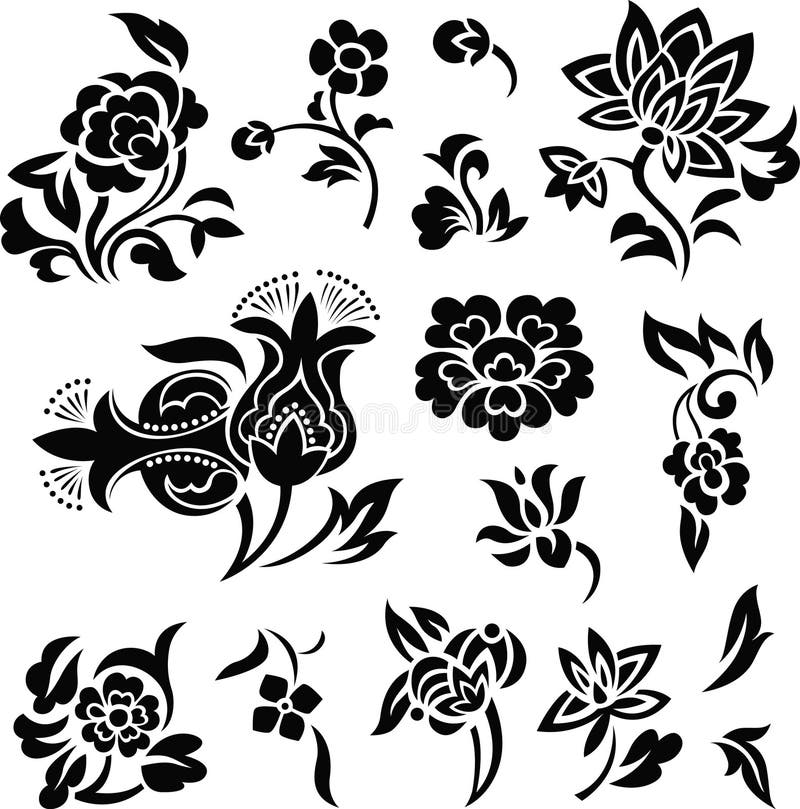 Flower set illustration vector illustration