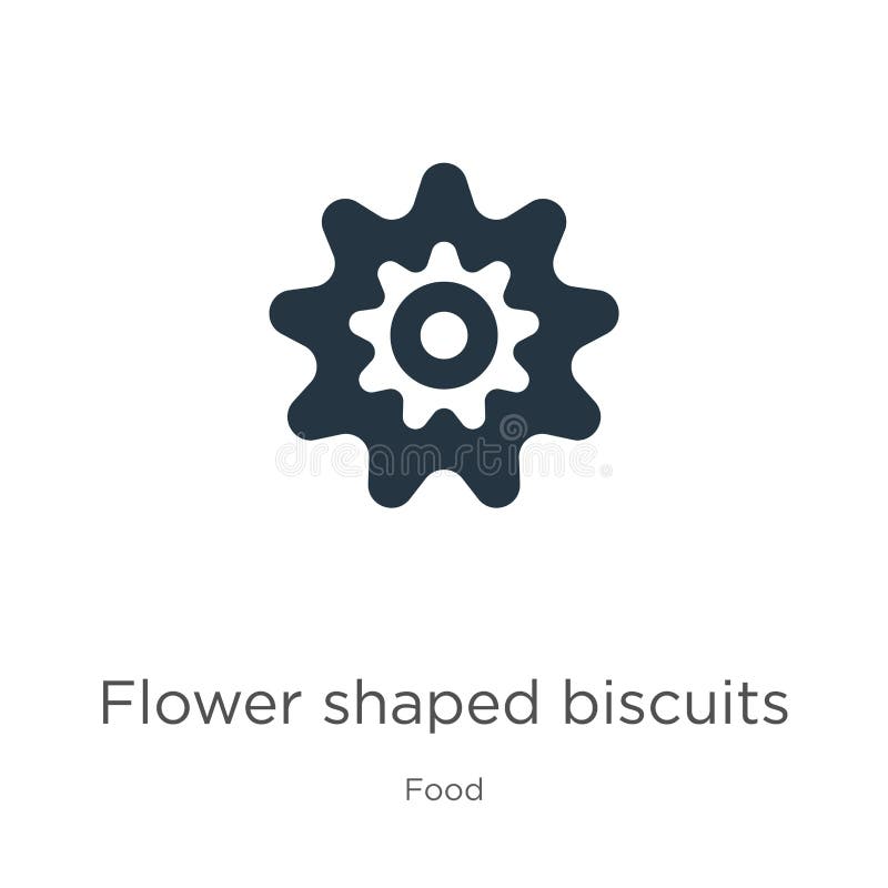 Flower shaped biscuits icon vector. Trendy flat flower shaped biscuits icon from food collection isolated on white background. stock illustration Flower shaped biscuits icon vector. Trendy flat flower shaped biscuits icon from food collection isolated on white background. stock illustration