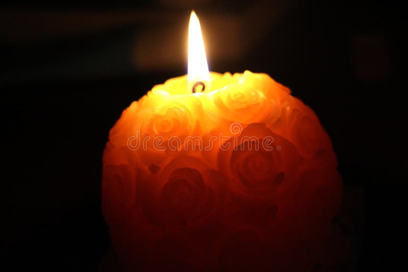 Flower shaped candle stock image. Image of calmness 121045399