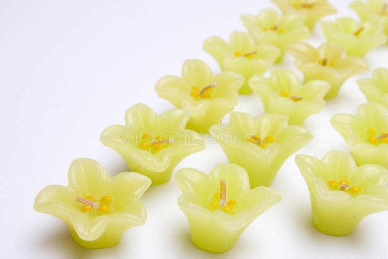 Flowershaped candles stock photo. Image of distinct, wicks 9752370