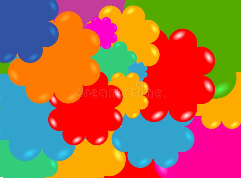 Colourful Flowershower Stock Illustrations 1 Colourful Flowershower