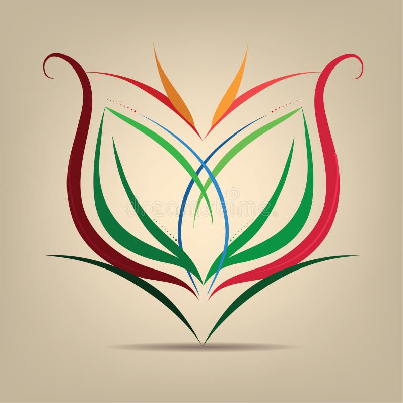 Flower symbol in the abstract