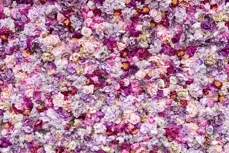 Flower Texture Background for Wedding Scene. Roses, Peonies and