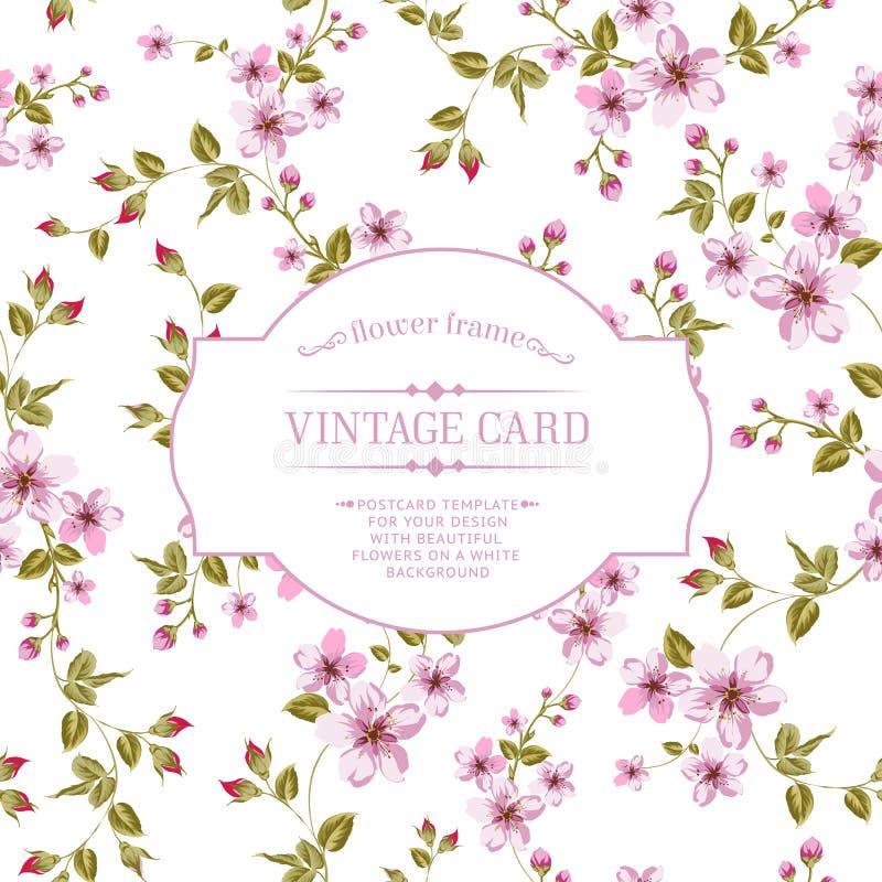 Flower texture on vintage card. royalty free illustration Flower texture on vintage card. royalty free illustration