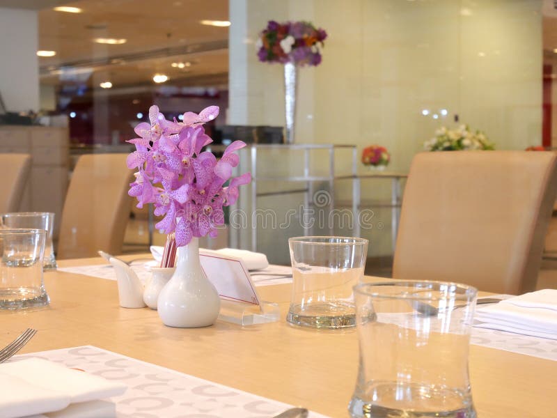 Flower Vase in the Dining Table Nobody Stock Photo Image of furniture