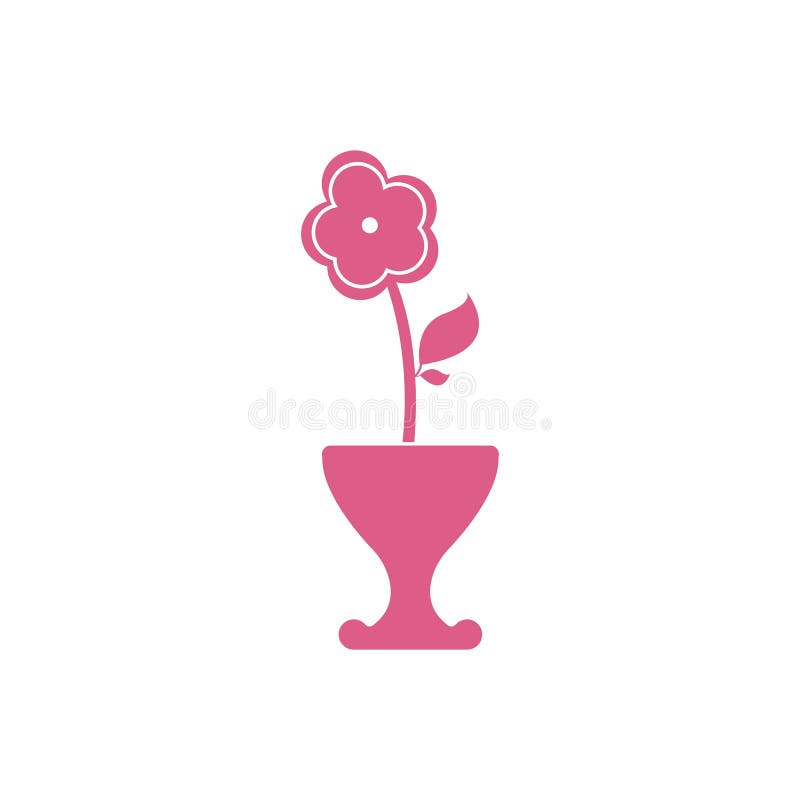 Flower vase logo stock vector. Illustration of logo 195070775