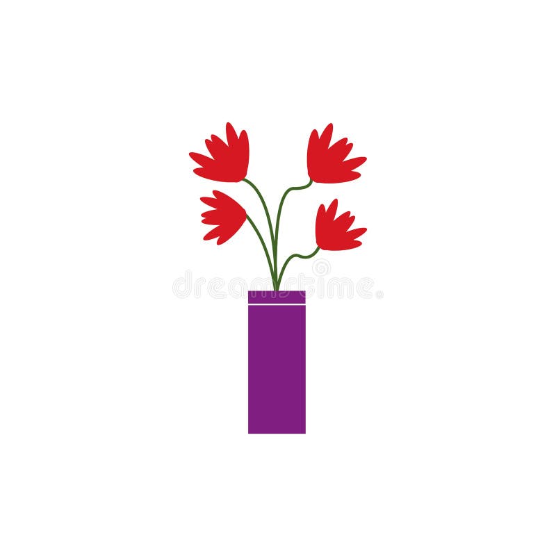 Flower vase logo stock vector. Illustration of nature 195070791