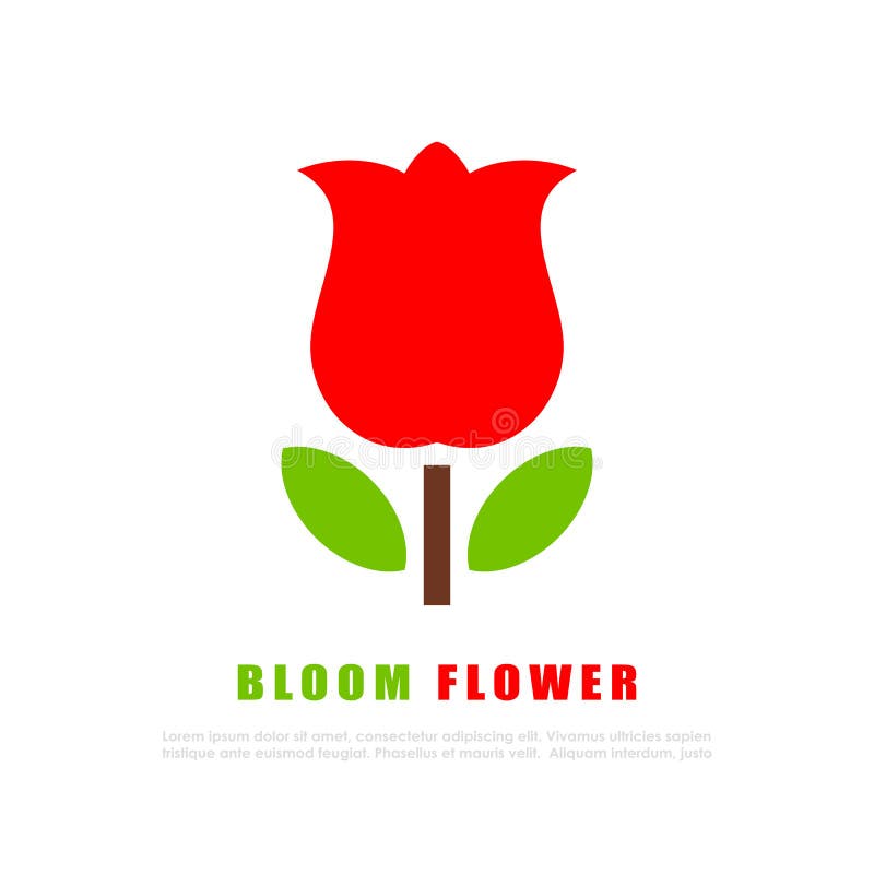 Flower vector logo royalty free illustration