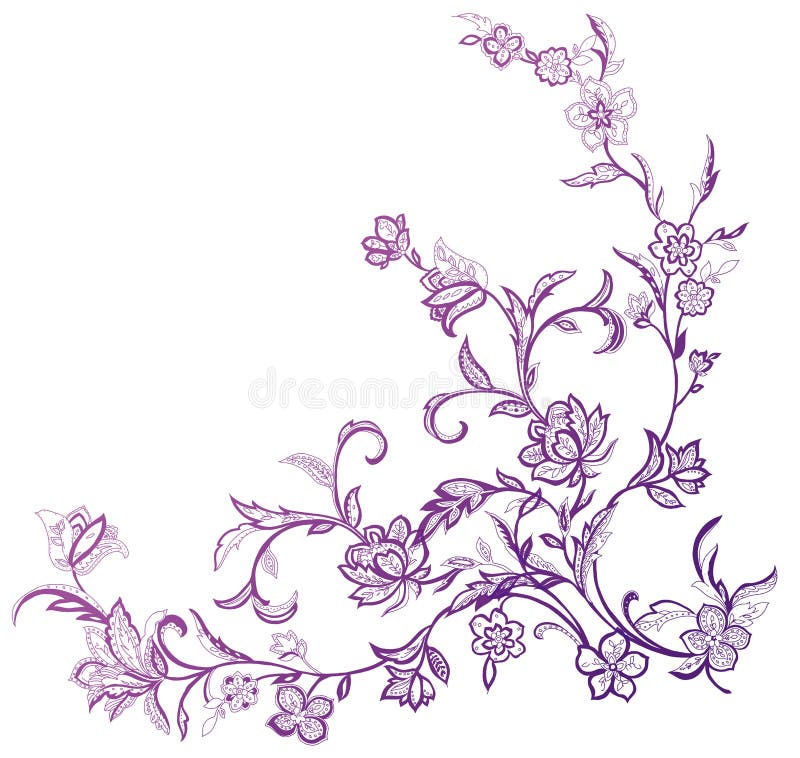 Flower and vines pattern