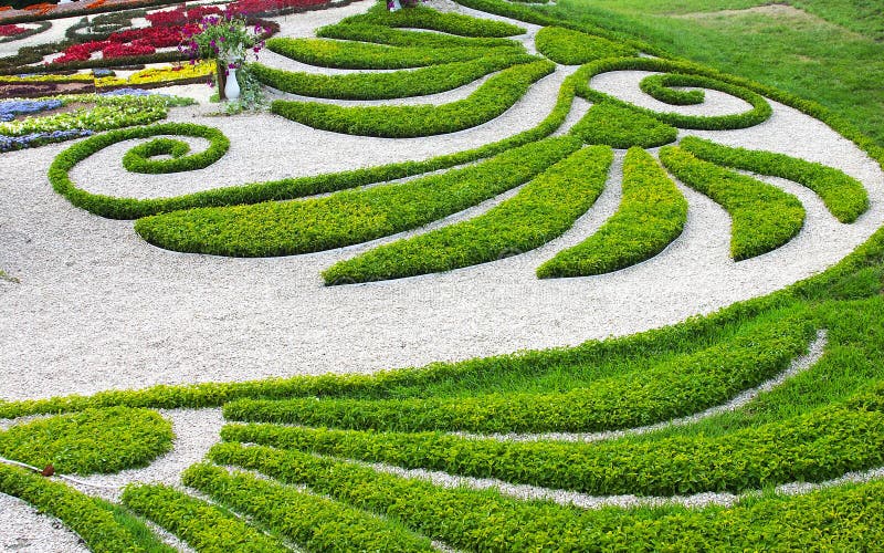 Flowerbed stock images