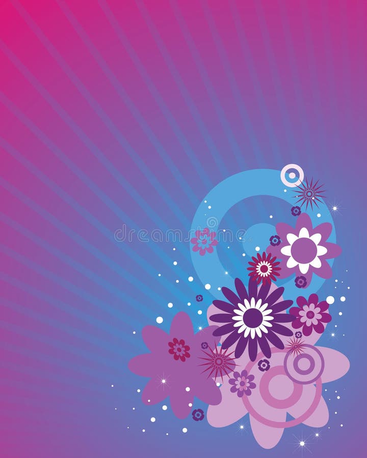 Flowers on abstraction background