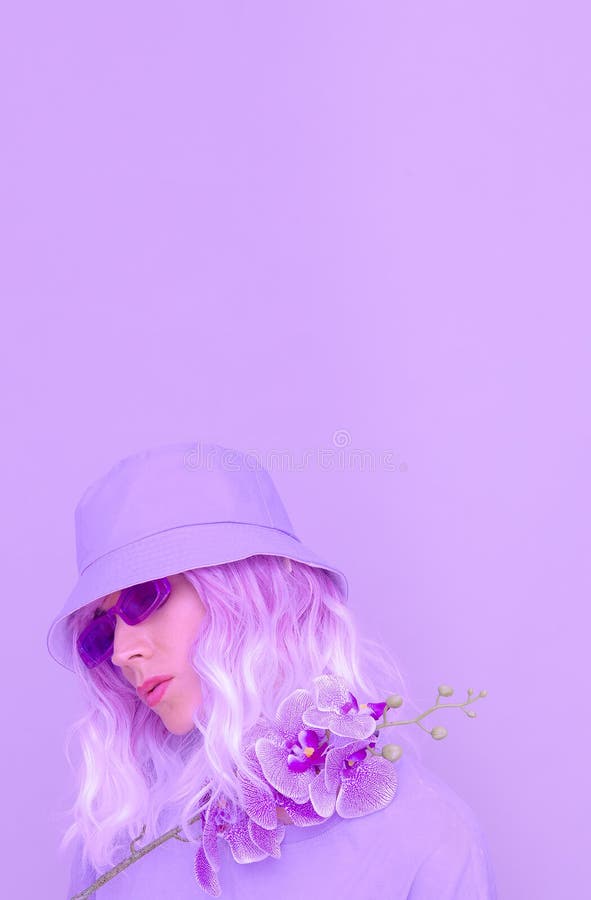Flowers Aesthetic Purple Mood Hipster Lady Fashion Concept Ideal For Bloggers Websites Magazines Business Owners Instagram Stock Image Image Of Romantic Accessories