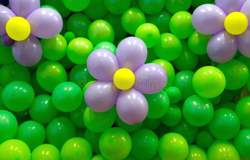 Flowers balloons stock photo. Image of carnival, background 32292218