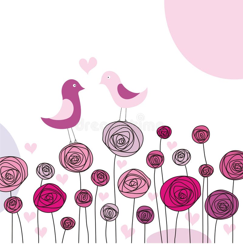 Flowers and birds