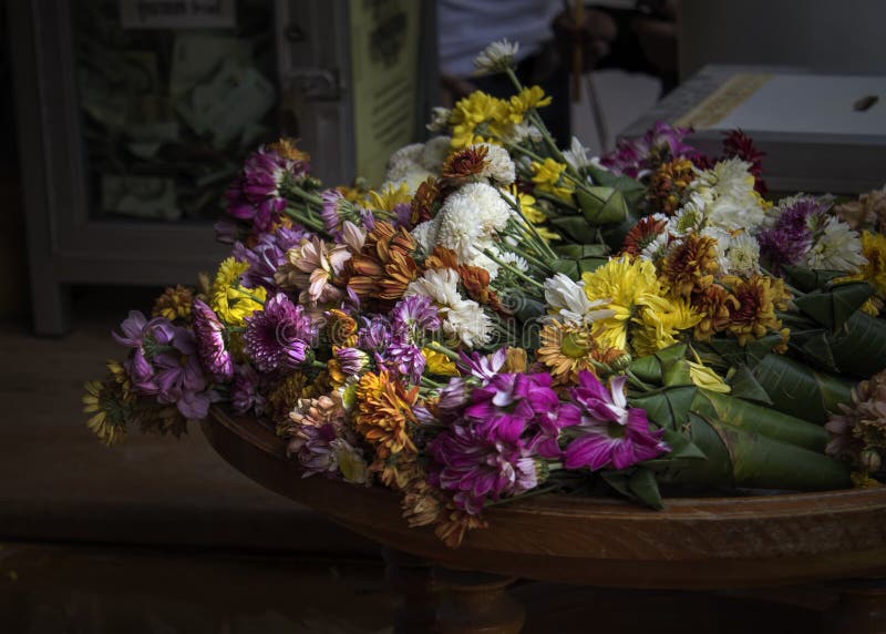 Flowers Are Colorful For Worship Stock Photo Image of beautiful, flower 84356466