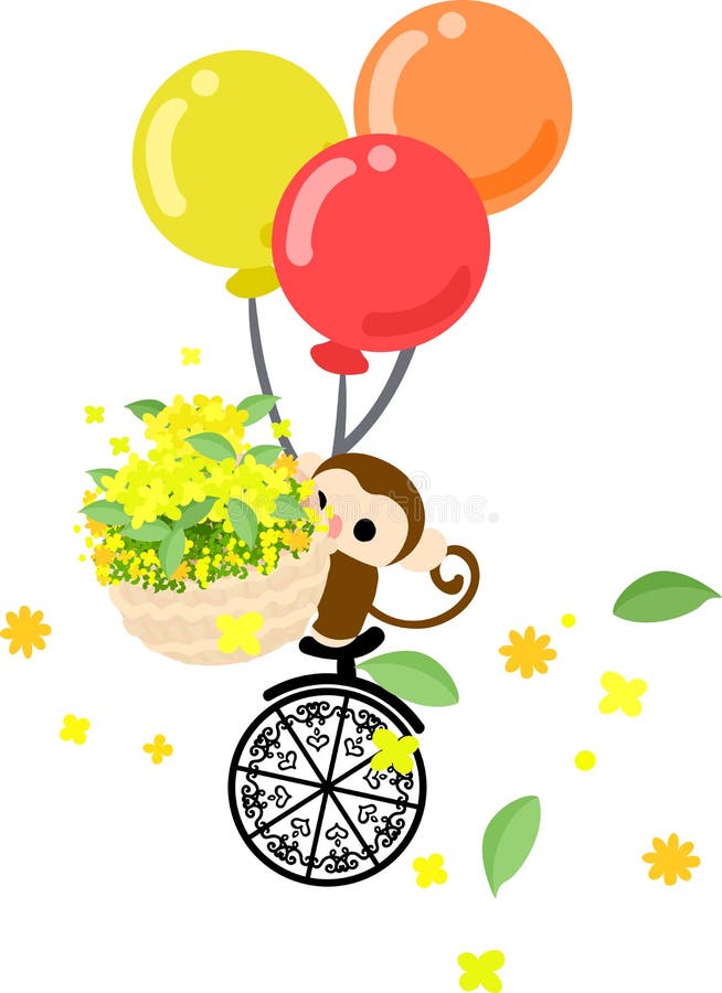 The Flowers Dancing in the Sky Stock Vector Illustration of seal