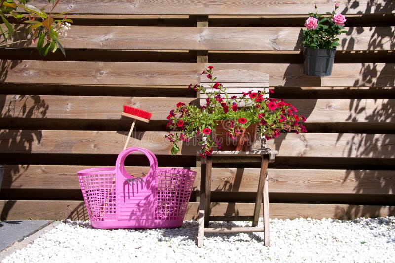 Flowers and equipment