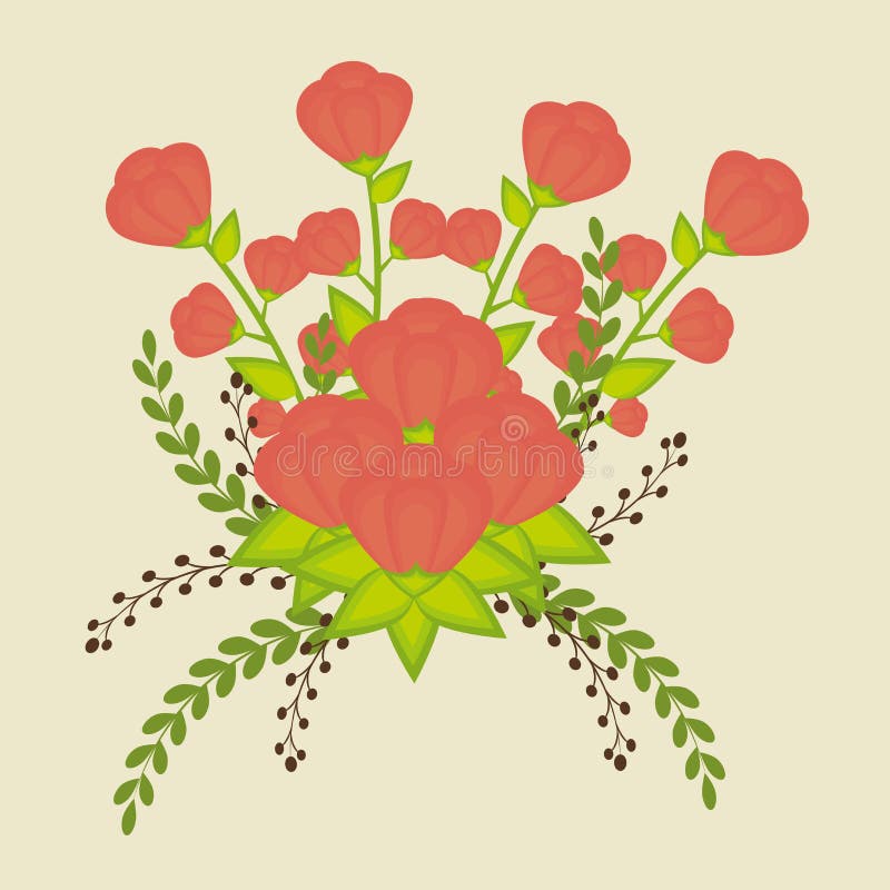 Flowers and floral design. stock vector. Illustration of decoration