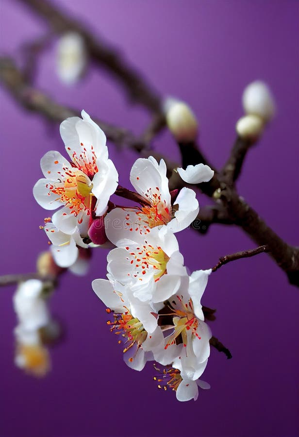 Flowers of fruit tree royalty free illustration