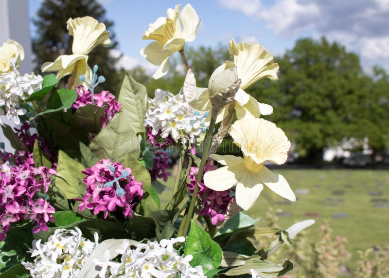 Flowers in a graveyard stock photo. Image of graveyard 50782244