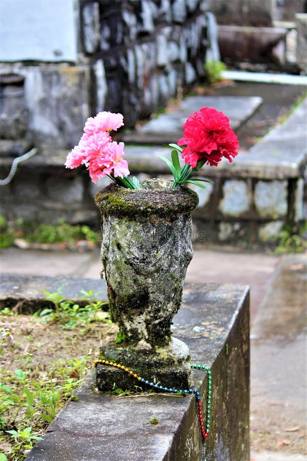 Flowers in a Graveyard stock photo. Image of decoration 116587124