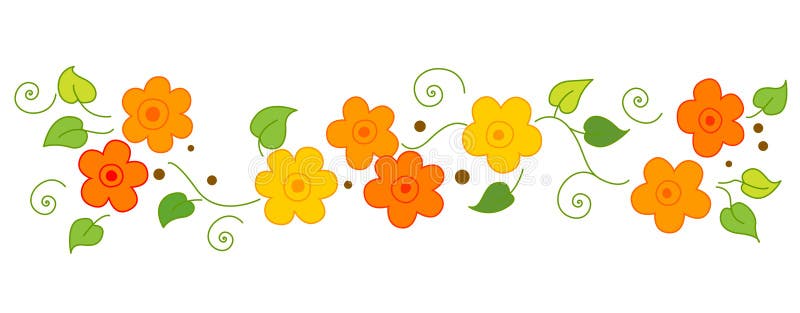 Flowers Line / divider stock vector. Image of beauty - 19231783