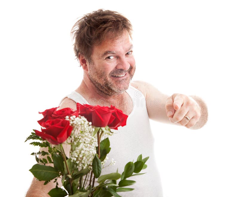 Scruffy Valentines Guy In Underwear Stock Image Image Of Hearts Affection 36833757