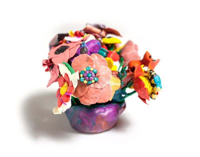 Flowers from plasticine stock photo. Image of environment 38699650