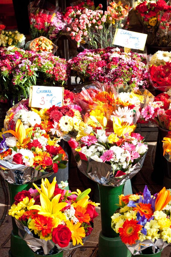 Flowers for sale stock image. Image of market, yellow 22218995