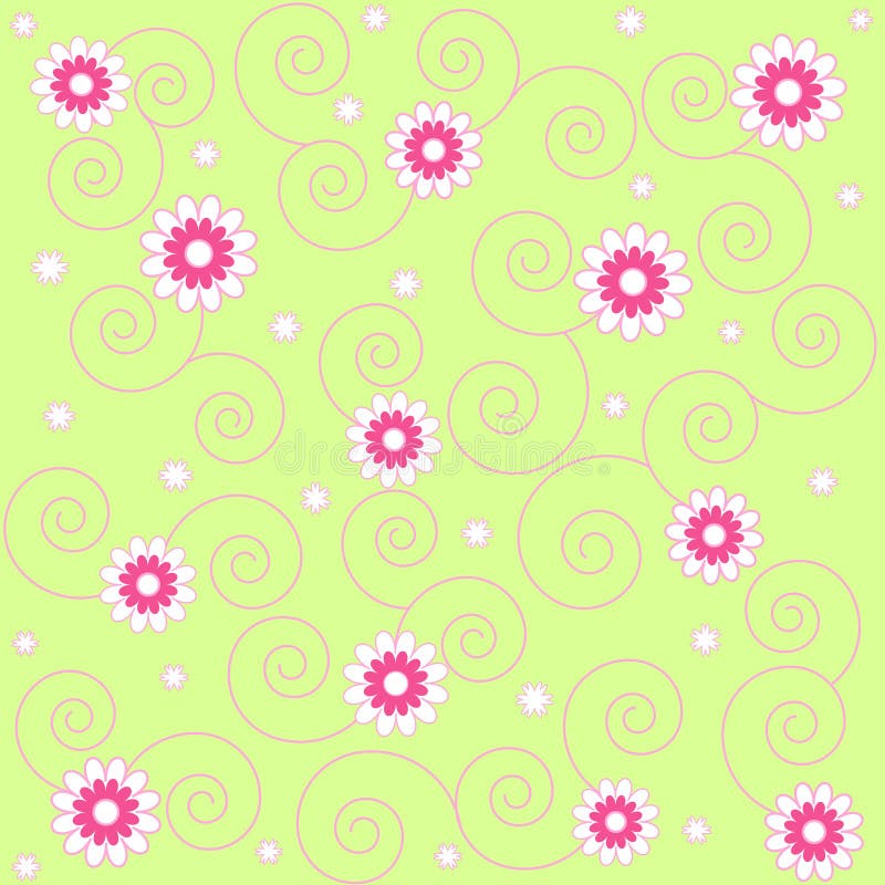Flowers and swirls royalty free illustration Flowers and swirls royalty free illustration