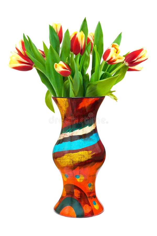 Flowers tulips in vase