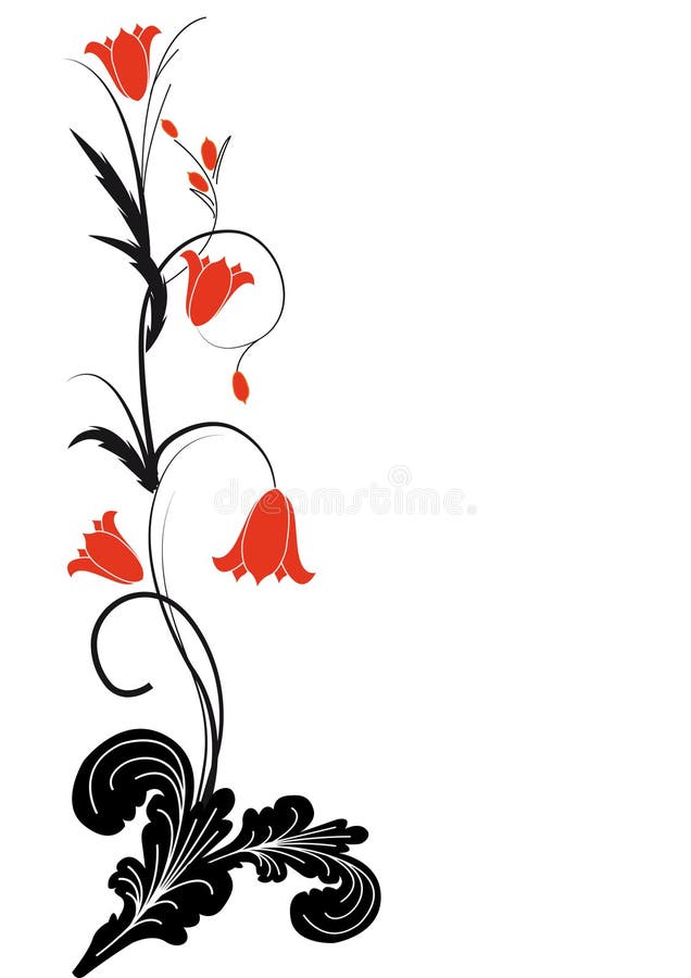 Flowers On White Background Stock Vector - Illustration of isolated