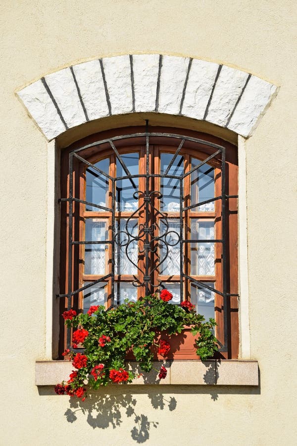 Flowers in the window royalty free stock images