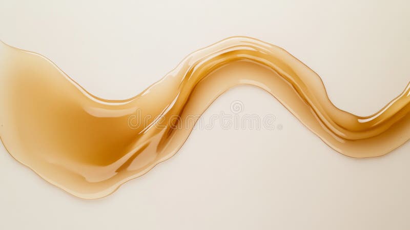 Flowing amber liquid on smooth surface in abstract pattern royalty free stock photos