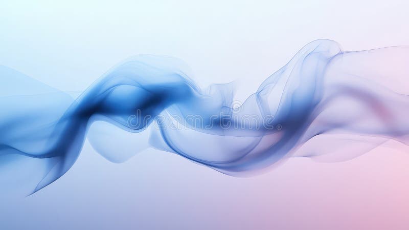 Flowing blue and pink abstract smoke wave vector illustration