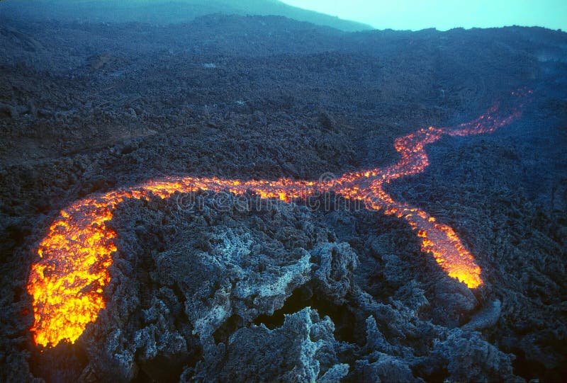 Flowing lava royalty free stock photo