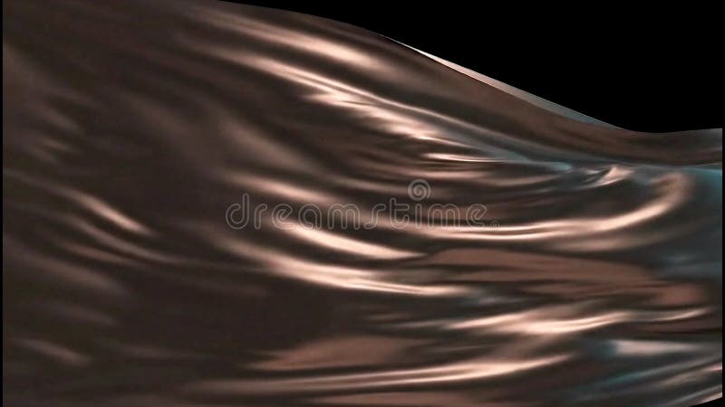 Flowing metallic liquid surface with smooth reflective waves on black background 4k uhd video royalty free illustration