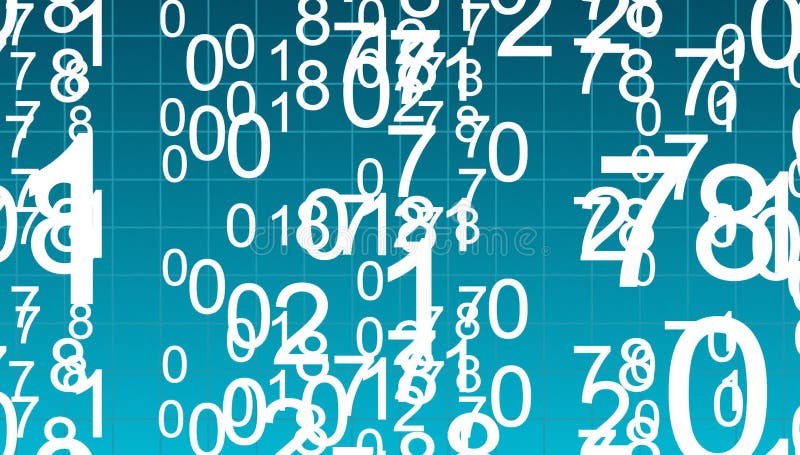 Flowing Numbers royalty free illustration