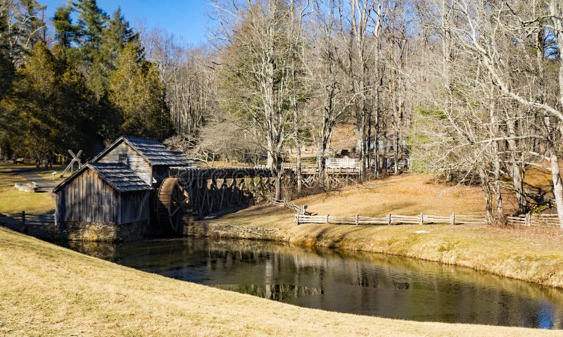 Winter View of Mabry Mill, Blue Ridge Parkway, Virginia