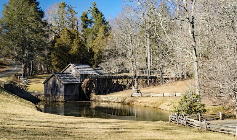 Historic View of Mabry Mill, Blue Ridge Parkway, Virginia