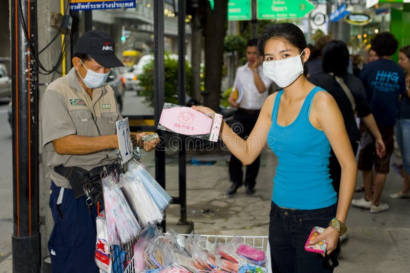 Flu mask sales in bangkok