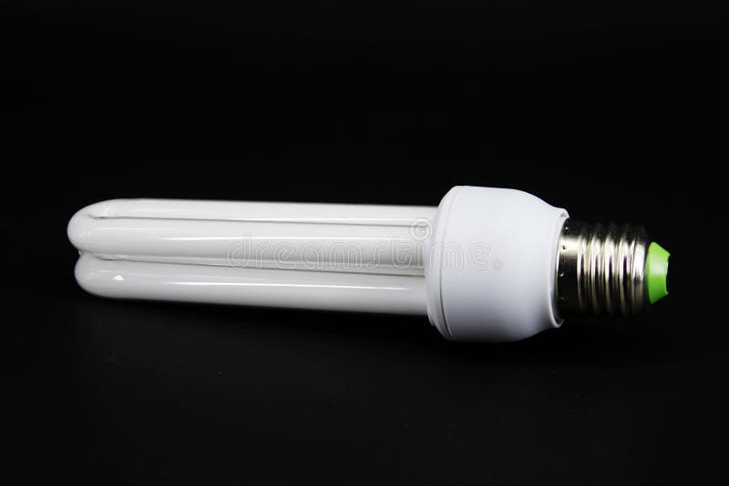 Fluerescent lamp bulb stock image