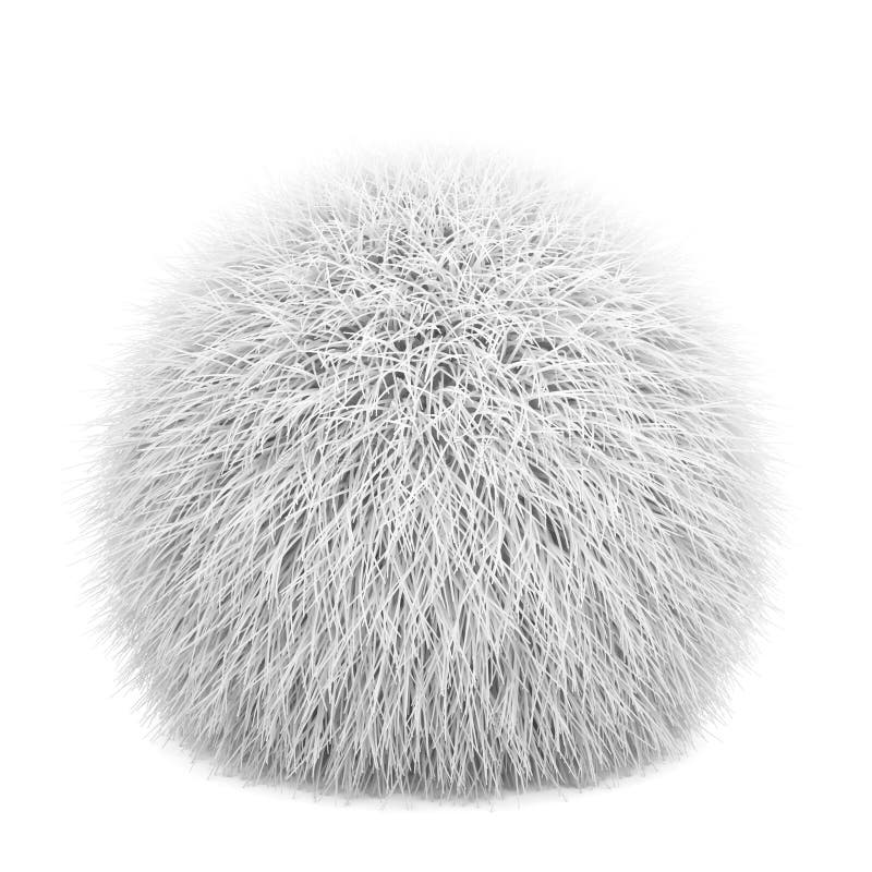 Black Fur Ball Isolated On White Stock Photo 1104718859