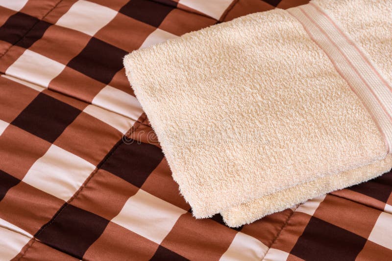 Fluffy towels stock photo. Image of fresh, room, cream 71424004