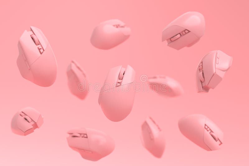 Fluggamermaus auf rosa Hintergrund mit unscharfer stock abbildung