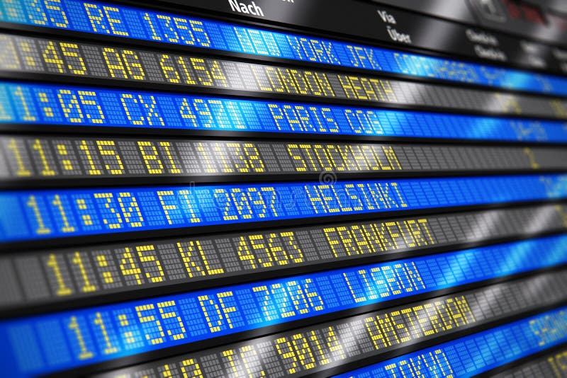 Flughafen-Abfahrt-Brett vektor abbildung Flughafen-Abfahrt-Brett vektor abbildung