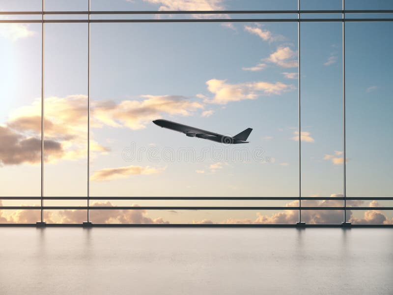 Flughafen Wartebereich stock abbildung