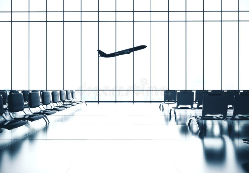 Flughafen Wartebereich vektor abbildung