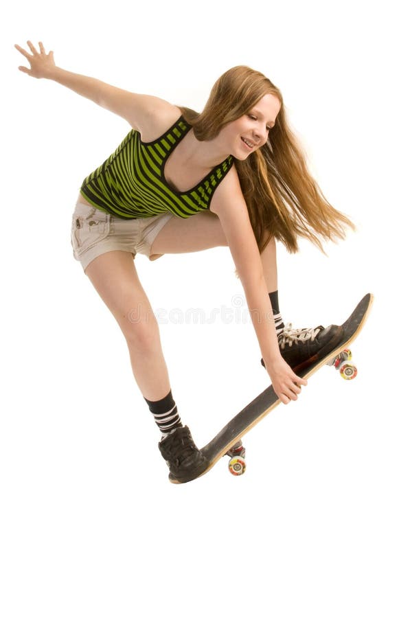 Flugwesen MädchenSkateboardfahrer