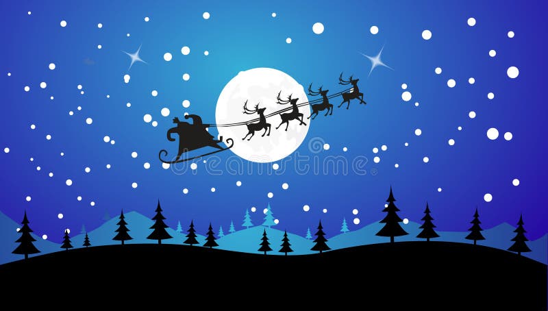 Flugwesen Sankt und Weihnachtsren vektor abbildung Flugwesen Sankt und Weihnachtsren vektor abbildung